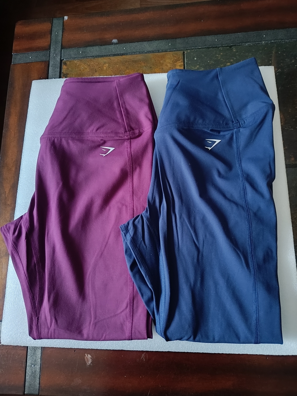 Gymshark High-Waist Leggings Duo - Plum & Navy